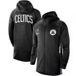 nike veste zipper hoodie nba boston celtics heathered black authentic